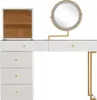 Eleganter Schminktisch-Set mit LED Spiegel, Glasplatte, Produktbild-Vorschau 15
