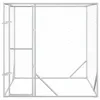 Perrera de exterior acero galvanizado plateado 2x2x2 m Vista previa de la imagen del producto 4