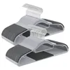 Two stacks of gray and dark gray clothes hangers against a white background. Náhled obrázku produktu