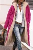 ASKSA Damen Lang Daunenmantel Warm Fleece Reversibel Produktbild-Vorschau 2