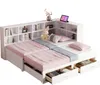 Massivholzsofa(Weiß)Mit Ausziehbarem Bett,Mit Produktbild-Vorschau 1