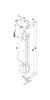 A technical drawing of a door lock mechanism with dimensions. Anteprima dell’immagine prodotto