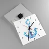 Wanduhr - Quadrat - Glasuhr - Korallen Quallen Anker Seil - Produktbild-Vorschau 2