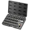 A set of bolt and nut extractors in a black storage case. Produktbild-Vorschau