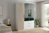 Szafa Sorento 150 cm craft złoty i biel - 150 x 61 x 215 cm Podgląd zdjęcia produktu 2