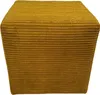 A yellow corduroy ottoman is shown against a white background. Náhľad obrázku produktu