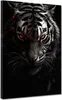 Tiger abstrakt mit roten Augen Leinwandbild Wandbild Produktbild-Vorschau 1