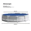 Intex-Schwimmbecken mit rundem Rahmen – 366 x 76 cm – Blau Produktbild-Vorschau 3