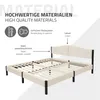 Letto imbottito ML-Design 180x200 cm, beige, letto Anteprima dell’immagine prodotto 6