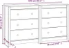 vidaXL Příborník 140x35x80 cm z masivního borovicového Náhled obrázku produktu 7