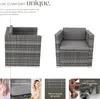 Fauteuil en rotin Lignano - gris Voir les images du produit 3