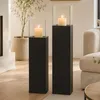 2x Windlichtsäule "Black" aus Metall schwarz & Glas, 75 + Produktbild-Vorschau 1