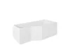 A white corner bathtub on a white background. Produktbild-Vorschau