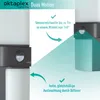 Close-up marketing image of an outdoor light fixture with diagrams and text highlighting its features. Produktbild-Vorschau