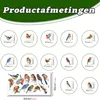Doppelseitige farbige elektrostatische Glasaufkleber Vogel Produktbild-Vorschau 5