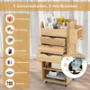 Carrello COSTWAY con 3 cassetti, carrello artigianale con 2 Anteprima dell’immagine prodotto 4