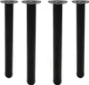 Tischbein 4er Set Schwarz matt Metall Ø60mm 710mm Produktbild-Vorschau 1