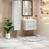 Stamar | Badezimmerschrank, mit Waschbecken - 60 cm, VOLLE Produktbild-Vorschau 5
