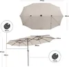 COSTWAY Ombrellone doppio 450x260cm con LED solari e Anteprima dell’immagine prodotto 3