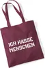 Huuraa Jutebeutel ICH HASSE MENSCHEN 10 Liter Burgundy Produktbild-Vorschau 1
