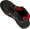 A single black and red work boot is shown from a top-down diagonal angle against a white background. Produktbild-Vorschau