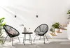 home24 Sitzgruppe - 3-teilig - Stahl / Polyrattan Produktbild-Vorschau 2