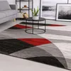 Teppich Geometrisches Muster Meliert in Rot Grau Weiß Produktbild-Vorschau 1