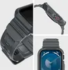 A collage of images showing a dark gray Spigen Rugged Armor Pro case for an Apple Watch. Anteprima dell’immagine prodotto