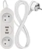 Prodlužovací kabel 1,4 m / 2 zásuvky+2×USB-A+1×USB-C / bílý / PVC / 1,5 mm2 Náhled obrázku produktu