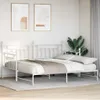 vidaXL Tagesbettrahmen Weiß 107 x 203 cm Stahl Produktbild-Vorschau 3