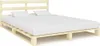Palettenbett Massivholz Kiefer 160x200 cm - Zeitloses Produktbild-Vorschau 1