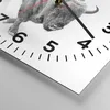 Wanduhr - Quadrat - Glasuhr - Wisent Schwarzweiß Licht - Produktbild-Vorschau 5