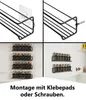 4er Set Gewürzregale aus Edelstahl mit Gewürzdosen, Produktbild-Vorschau 3