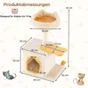 Petit arbre à chat COSTWAY, arbre à chat avec siège en Voir les images du produit 3