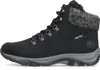 A black hiking boot with a grey sole and a knitted grey and black cuff. Anteprima dell’immagine prodotto