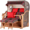 Strandkorb-Set - bene living - Königssee Teak - PE grau- Produktbild-Vorschau 1