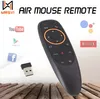 A product shot of an air mouse remote with various app logos and text overlays. Produktbild-Vorschau