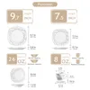 Porcelánový jídelní servis VEWEET, 30dílný kombinovaný Náhled obrázku produktu 2
