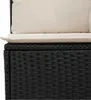vidaXL Gartensofa mit Kissen 2-Sitzer Schwarz Poly Rattan Produktbild-Vorschau 7