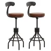 lot de 2 tabourets de bar HWC-N22, chaise de bar, hauteur Voir les images du produit 1
