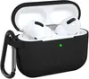 A black silicone case for Apple AirPods (3rd generation) with the AirPods inside. Anteprima dell’immagine prodotto