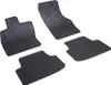 A set of four black rubber car floor mats arranged on a white background. Produktbild-Vorschau