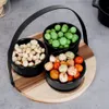 Snackschalen aus Akazienholz mit Griff 3 Stück Produktbild-Vorschau 4