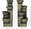 Outsunny Gartenbrunnen, Springbrunnen mit Einstellbarer Produktbild-Vorschau 3