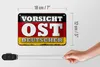 Blechschild Flagge 18x12cm Vorsicht Ost Deutscher Produktbild-Vorschau 6