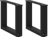 Salontafelpoten 2 st U-vormig 40x(30-31) cm staal zwart Productafbeelding-voorbeeld 1