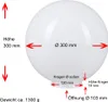 Kugelglas weiß Ø 300mm Lampenglas Ersatzglas mit Kragenrand Produktbild-Vorschau 2