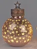 LED Deko-Kugel 30 cm Sterne Rose-Gold Glaskugel Timer Produktbild-Vorschau 5