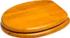 A wooden toilet seat and lid. Produktbild-Vorschau