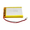 A flat lithium-polymer battery with a white label and a two-pin JST connector with red and black wires. Produktbild-Vorschau